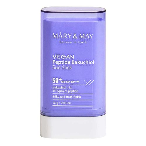 Солнцезащитный стик MARY&MAY Vegan Peptide Bakuchiol Sun Stick SPF50+ PA++ 18г