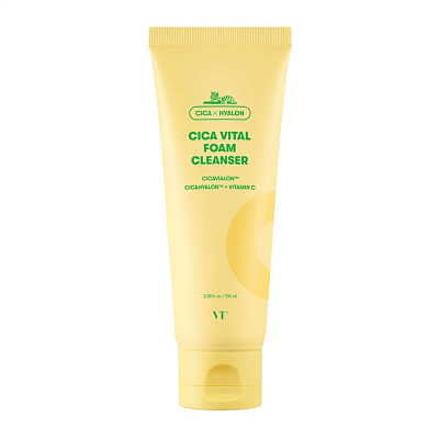 VT Cosmetics CICA Vital Foam Cleanser Антиоксидантная пенка с витамином С 100 мл