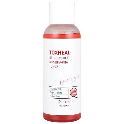 Esthetic House Toxheal Red Glycolic AHA-BHA-PHA Toner Тонер-пилинг с гликолевой кислотой 180 мл