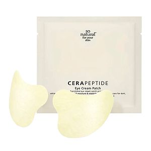 SO NATURAL Cera Peptide Eye Cream Patch Омолаживающие патчи с пептидами и церамидами  2 шт