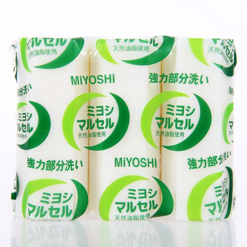 Miyoshi Laundry Soap Bar Мыло для стирки (точечного застирывания стойких загрязнений) 140г*3 1шт