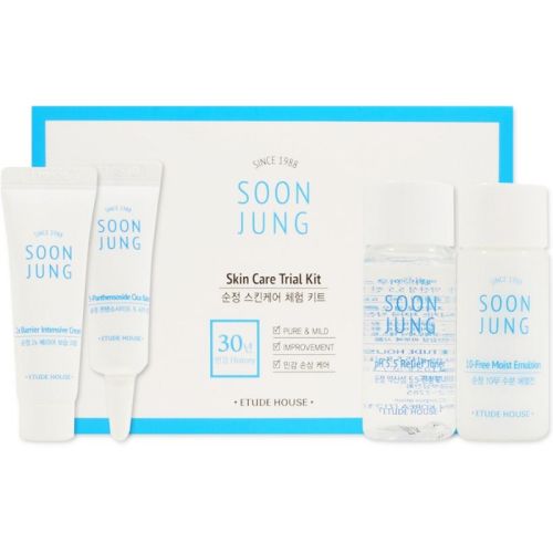 Etude House Soonjung Skin Care Trial Kit Набор средств для чувствительной кожи 15мл*2/7мл/5мл
