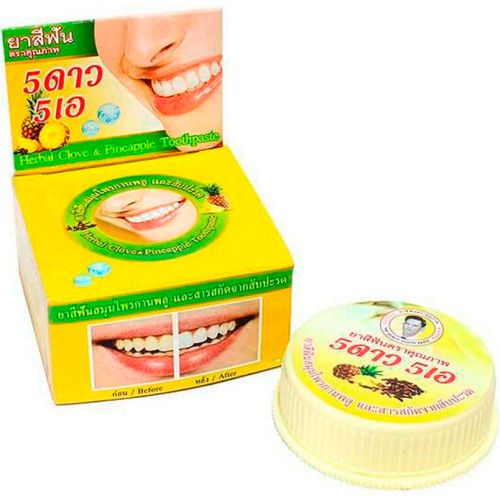 5 Star Cosmetic Травяная отбеливающая зубная паста с экстрактом Ананаса 25г