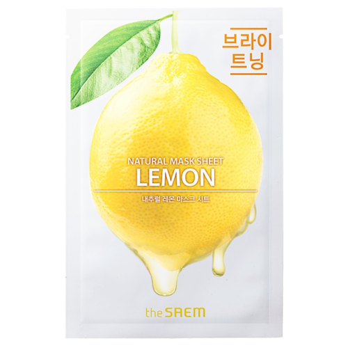 The Saem Natural Lemon Mask Sheet Тканевая маска с экстрактом лимона 21мл