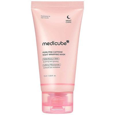 Ночная маска-пленка с ПДРН и кофеином Medicube PDRN Pink Caffeine Night Wrapping Mask 75мл