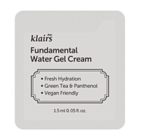 Dear, Klairs Fundamental Watery Gel Cream Гель с зелёным чаем для жирной кожи (тестер)