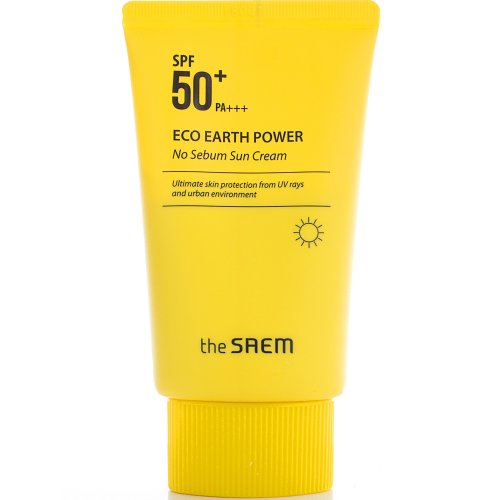The Saem Eco Earth Power No Sebum Sun Cream Солнцезащитный крем для жирной кожи SPF50+/PA+++ 50г