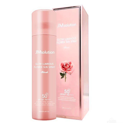 JMSolution Glow Luminous Flower Sun Spray Солнцезащитный спрей с розой SPF50+/PA++++ 180мл