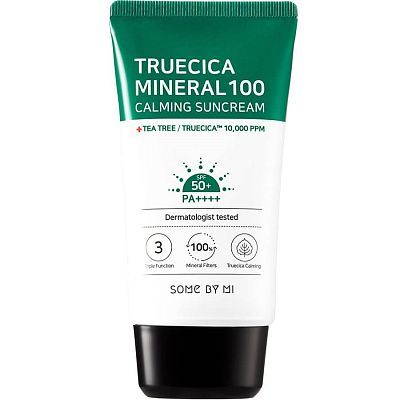 Some By Mi Truecica Mineral 100 Calming Suncream Успокаивающий солнцезащитный крем SPF50 50мл