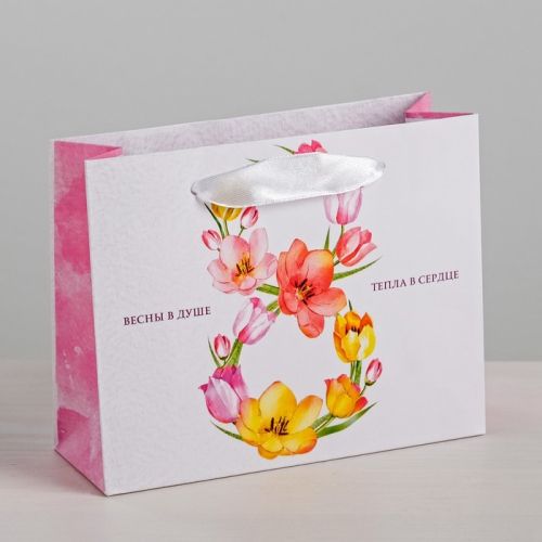 Пакет ламинированный горизонтальный «Весны в душе» MS 23 × 18 × 8 см