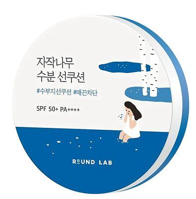 ROUND LAB Birch Juice Moisturizing Sun Cushion Солнцезащитный кушон SPF50+ PA++++ УЦЕНКА