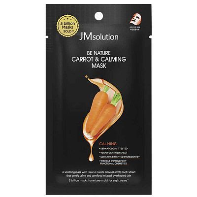 Тканевая маска с экстрактом моркови JMsolution Be Nature Carrot & Calming Mask 24мл