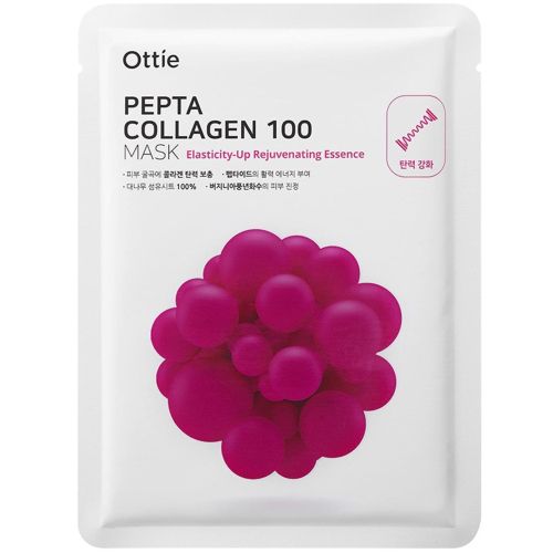Ottie Pepta Collagen 100 Тканевая маска из 100% бамбукового полотна Коллаген и пептиды 23г