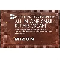 Mizon All In One Snail Repair Cream Многофункциональный улиточный крем (92% слизи улиток) (тестер)