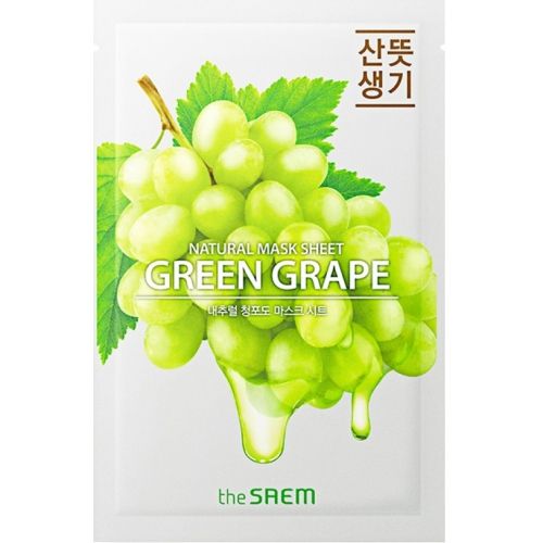 The Saem Natural Green Grape Mask Sheet Тканевая маска с экстрактом винограда 120мл