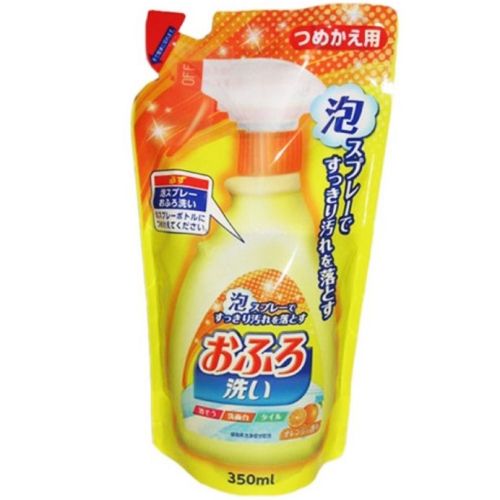 Nihon Foam Spray Bathing Wash Чистящее средство для ванной с апельсиновым маслом (рефил) 350мл