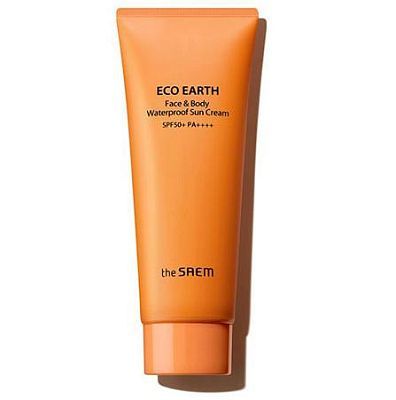 Водостойкий санскрин для лица и тела Eco Earth Face&Body Waterproof Sun Cream SPF 50+ PA++++ 100мл