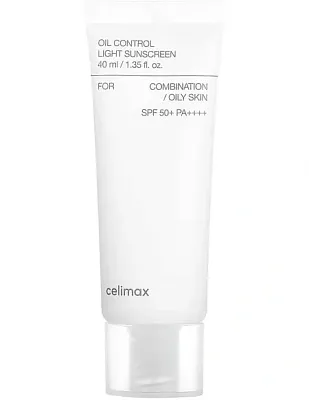 Легкий санскрин для жирной кожи Celimax Oil Control Light Sunscreen 40мл