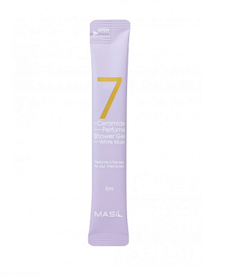 Гель для душа с керамидами (Белый мускус) Masil 7 Ceramide Perfume Shower Gel White Musk 8мл