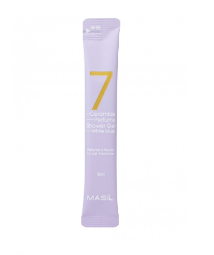 Гель для душа с керамидами (Белый мускус) Masil 7 Ceramide Perfume Shower Gel White Musk 8мл