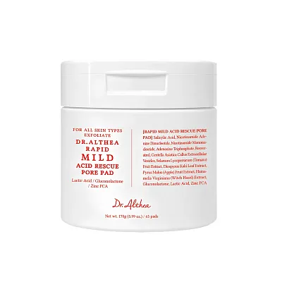 Тонер- пэды для проблемной кожи Dr. Althea Rapid Mild Acid Rescue Pore Pad 65шт