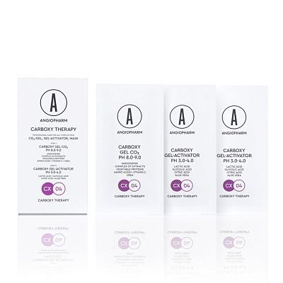Набор саше карбокситерапии Ангиофарм Carboxy Gel Activator ph 3.3, 3*15 мл