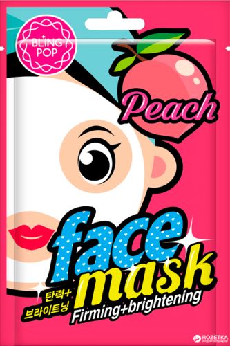 Bling Pop Peach Firming & Brightening Mask Маска для лица тканевая с персиком 20мл