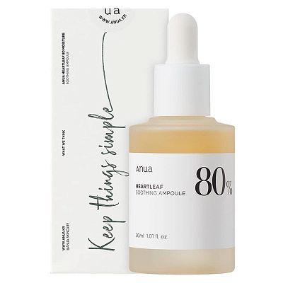 Успокаивающая ампула на основе хауттюйнии Anua Heartleaf Soothing Ampoule 30 мл УЦЕНКА