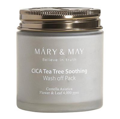 MARY&MAY Cica TeaTree Soothing Wash Глиняная маска с экстрактом центеллы и чайным деревом 125г