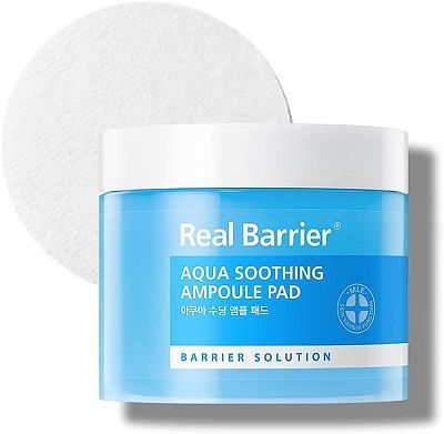 Real Barrier Aqua Soothing Ampoule Pad Увлажняющие ампульные тонер-пэды 70 шт УЦЕНКА