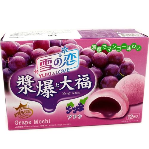 Daifuku Yuki & Love Grape Flavoured Mochi Рисовые пирожные моти с виноградом 180г