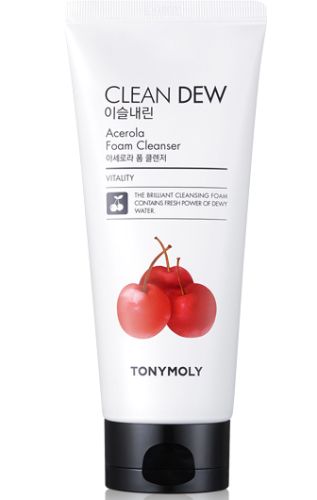 Tony Moly Clean Dew Acerola Foam Cleanser Тонизирующая пенка для умывания с экстрактом ацеролы 180мл