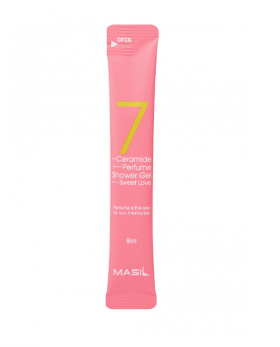 Гель для душа с керамидами (Ирис) Masil 7 Ceramide Perfume Shower Gel Sweet Love 8мл