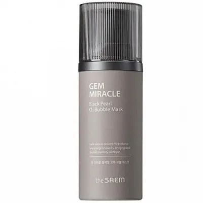 The Saem Gem Miracle Black Pearl O2 Bubble Mask Кислородная пенящаяся маска с черным жемчугом 105г