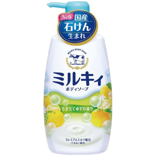 Gyunyu Sekken Milky Body Soap Молочное мыло для тела с шёлком и ароматом свежести 550мл