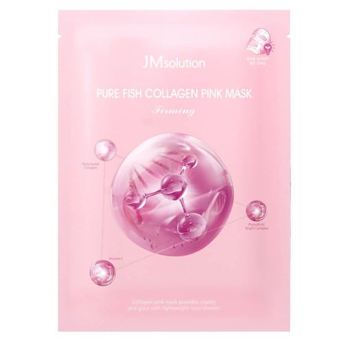 Подтягивающая маска с коллагеном для упругости кожи JMSolution Pure Fish Collagen Pink Mask 30мл