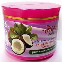 Jinda Herbal Treatment Oil Лечебная маска для волос с кератином и кокосовым маслом 400г