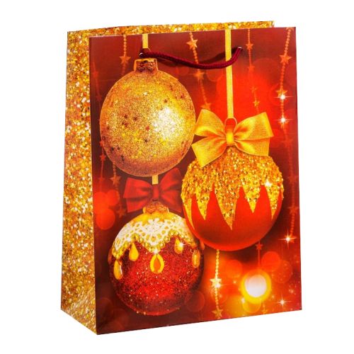 GiftPack Новогодние шары Пакет ламинат вертикальный, 11х14х5см