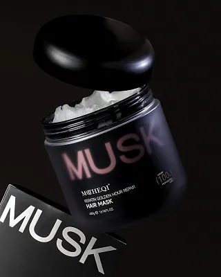 MOCHEQI Musk Кератиновая маска для волос с аминокислотами и экстрактом камелии 480г