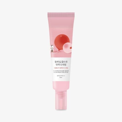 Солнцезащитная сыворотка ROUND LAB Camellia Deep Collagen Firming Sun Serum SPF50+ PA++++ 50мл