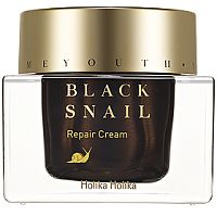 Holika Holika Prime Youth Black Snail Repair Cream Антивозрастной крем с муцином черной улитки 50мл