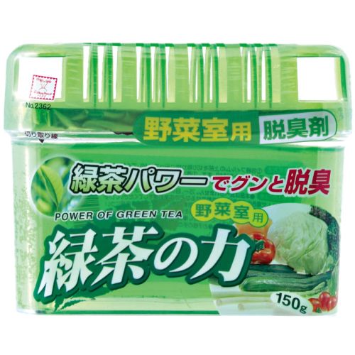 Kokubo Поглотитель неприятных запахов для холодильника с зелёным чаем (овощная камера) 150г