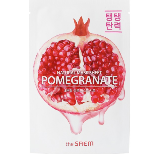 The Saem Natural Mask Sheet Pomegranate Тканевая маска с экстрактом граната 21мл