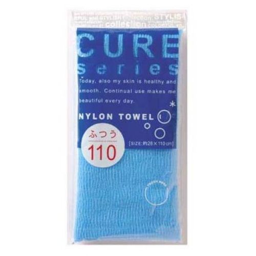 Ohe Corporation Cure Nylon Towel Regular Blue Мочалка для тела 28х100см (средней жесткости) 1шт