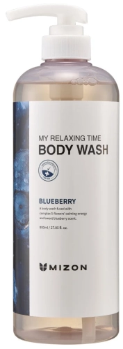 Mizon My Relaxing Time Body Wash Blueberry Гель для душа с экстрактом голубики 800мл