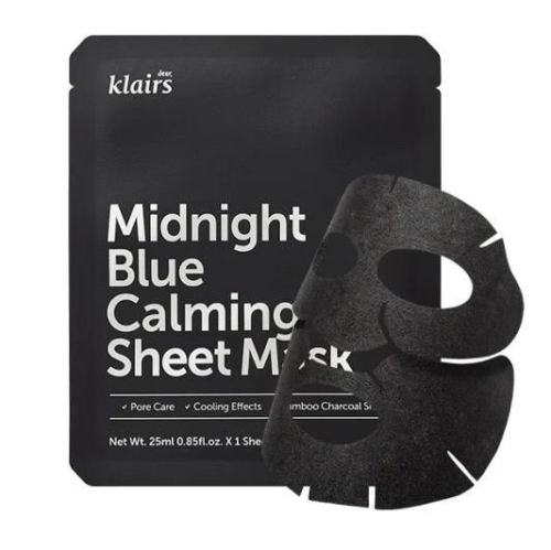 Dear, Klairs Midnight Blue Calming Sheet Mask Успокаивающая тканевая маска 25 мл
