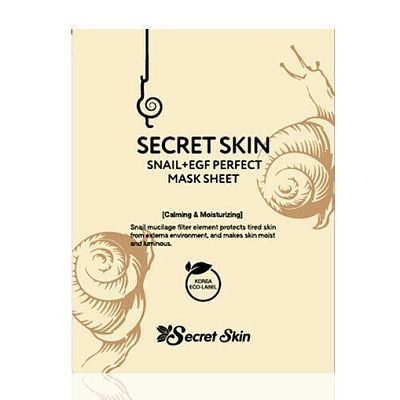 Secret Skin Snail + Egf Perfect Mask Sheet Маска для лица тканевая с экстрактом улитки 20г