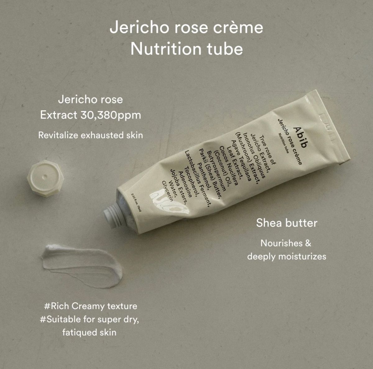 Питательный крем с розой джерико Abib Jericho Rose Cream Nutrition Tube 75  мл