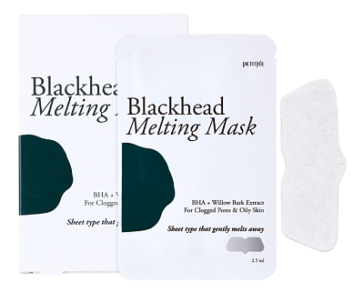 Очищающая маска для носа против черных точек Petitfee Blackhead Melting Mask 2,5мл x 5