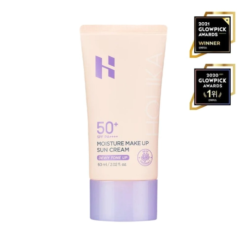 Holika Holika Moisture Make Up Sun Cream Dewy Tone Up Тонирующий санскрин SPF50+ PA++++ 50 мл УЦЕНКА